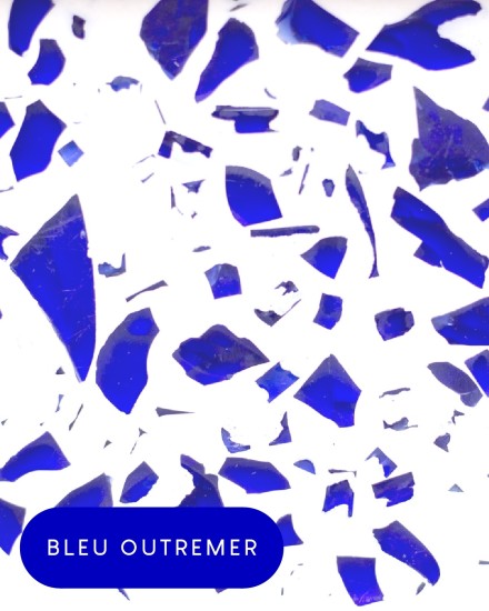 PORTE-SAVON  À RAINURES ECO-TERRAZZO - Bleu Outremer