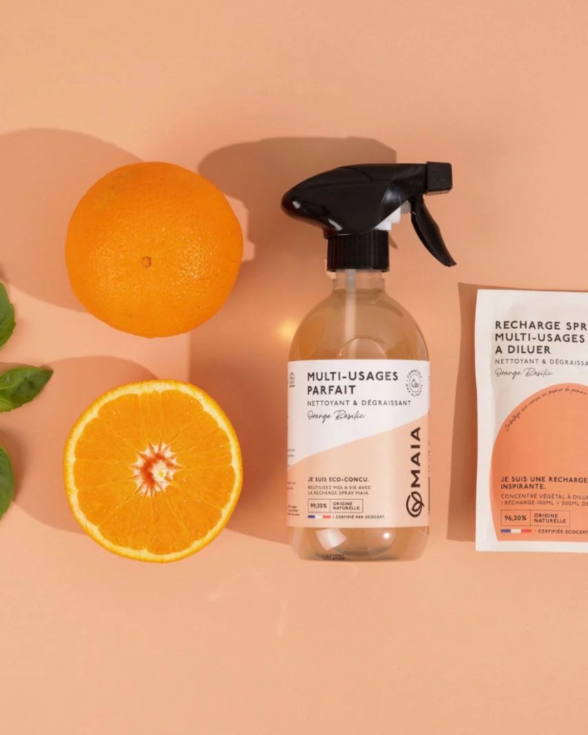 RECHARGE SPRAY MULTI-SURFACE - Orange & Basilic