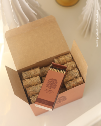 Allume-feu naturel et petit coffret d'allumettes - TERRACOTTA