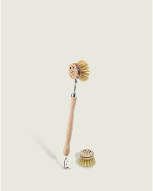 BROSSE VAISSELLE NATURELLE ET TETE BROSSE SUPPLEMENTAIRE