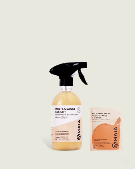 SPRAY MULTI-SURFACE ET RECHARGE - Orange & Basilic