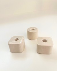 TRIO BOUGEOIRS CERAMIQUE - Craquelé