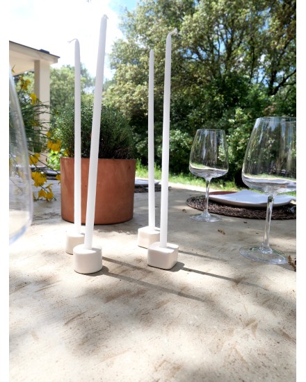 TRIO BOUGEOIRS CERAMIQUE - Craquelé