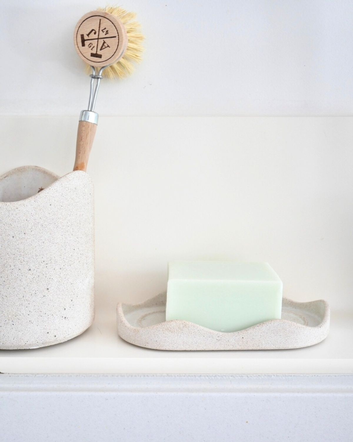 POT A USTENSILES - Résine effet Grés