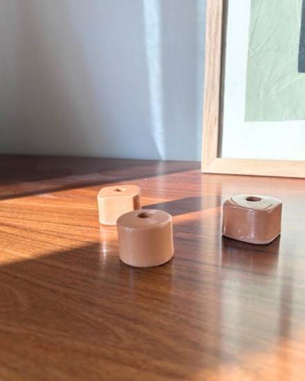 TRIO BOUGEOIRS CERAMIQUE CORAIL TRIO BOUGEOIRS CERAMIQUE CORAIL