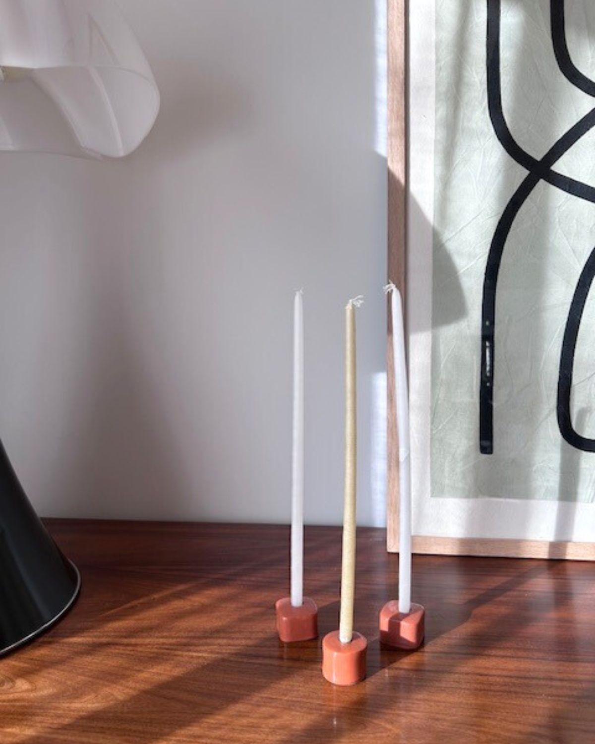 TRIO BOUGEOIRS CERAMIQUE TERRACOTTA TRIO BOUGEOIRS CERAMIQUE TERRACOTTA