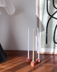 TRIO BOUGEOIRS CERAMIQUE TERRACOTTA TRIO BOUGEOIRS CERAMIQUE TERRACOTTA