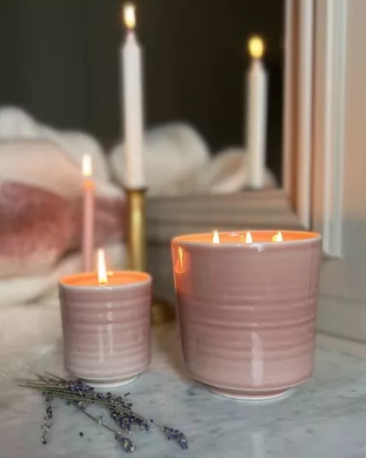 BOUGIE CERAMIQUE PARFUMEE LAUSA ROSE