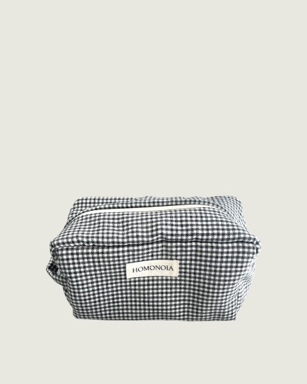 TROUSSE DE TOILETTE - Vichy noir & blanc