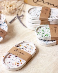 VIDE-POCHE ECO-TERRAZZO - Verre Fumé