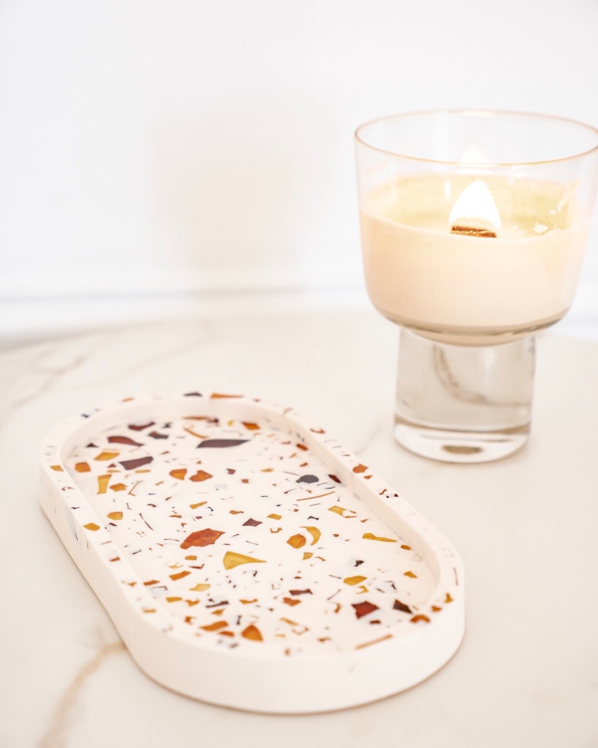 VIDE-POCHE ECO-TERRAZZO - Rose pâle